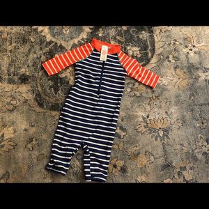 Mini Boden Red and Blue Kids Swim Rashguard